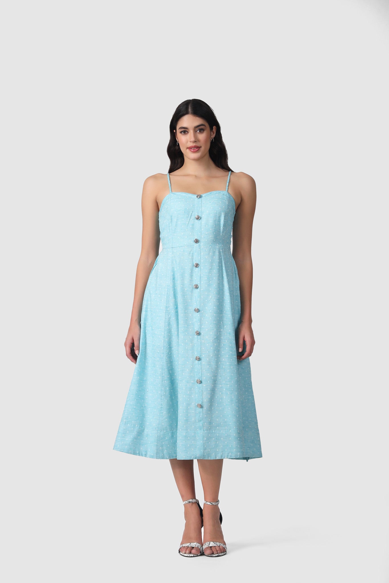 Shop ZARA SLEEVELESS MIDI DRESS Online – ANS