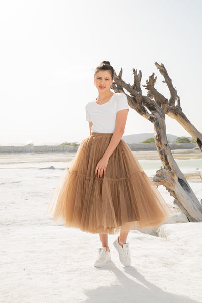 ARIZONARUFFLETULLESKIRT-LATTE-